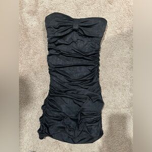 XOXO Black Dress - form fitting strapless dress - medium